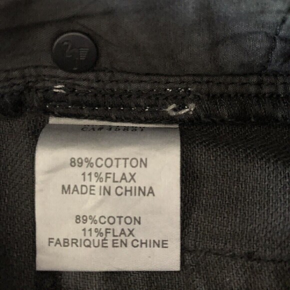 Sandrine Rose + Free People Straight Leg Black Jeans Button Fly Size 24 - Picture 11 of 11